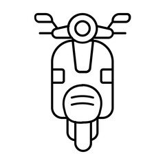 Scooter Vector Icon Fully Editable