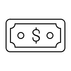 Banknote Vector Icon Fully Editable

