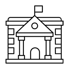 Court building Vector Icon Fully Editable

