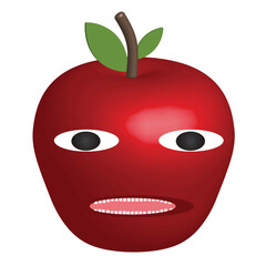 red apple cartoon character