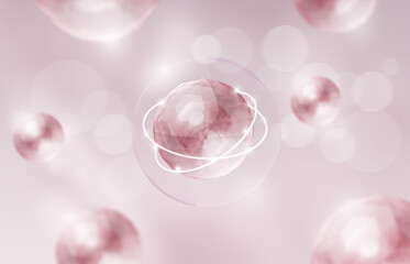 Cosmetic serum, Skin Repair, collagen serum, Cosmetic background, 3D rendering