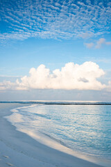 background of turquoise sea and blue sky