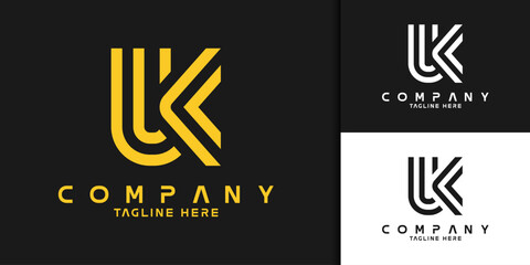 Initial UK logo design for company, business, and brand identity	