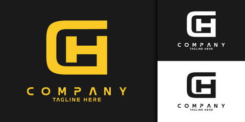 Initial CH GH logo design for company, business, and brand identity	