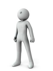 立ち止まり、空を見上げるキャラクター