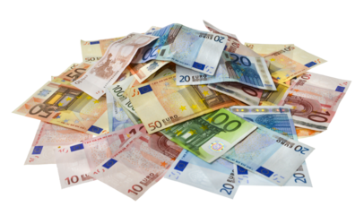 Geldscheine Haufen isoliert