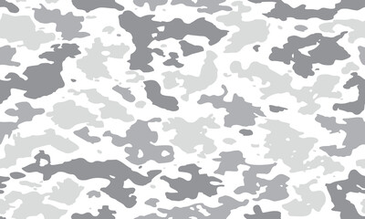 Black and white camouflage repeats seamless. Masking camo. Classic clothing print. Vector monochrome seamless pattern print - 572918723