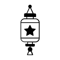 Chinese Lights Vector Icon Fully Editable

