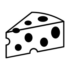 Cheese slice Vector Icon Fully Editable

