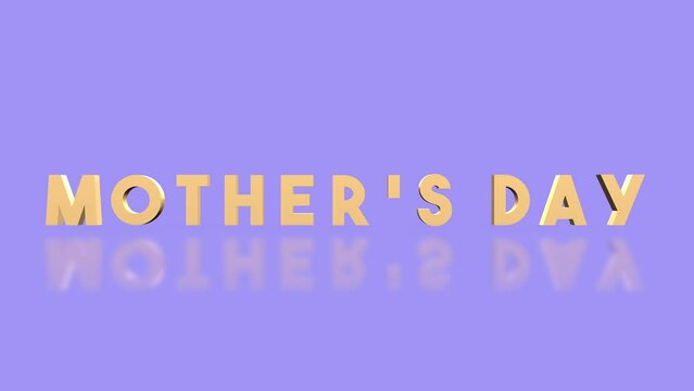 Rolling Mother Day text on purple gradient color, motion abstract business, promo and holidays style background