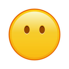 Face without mouth Large size of yellow emoji smile