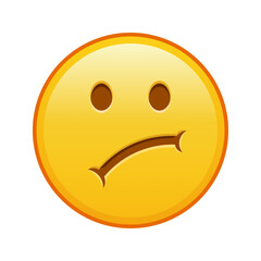 Sad face Large size of yellow emoji smile
