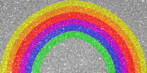 Sparkling pride rainbow colored flag	

