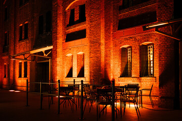夜の赤レンガ倉庫