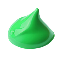 Sample of green paint on white background