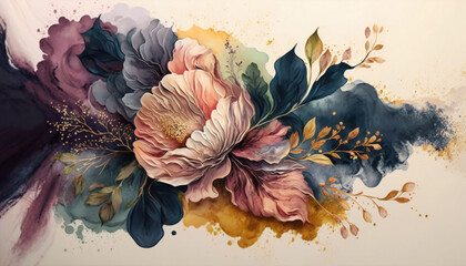 Watercolor floral background