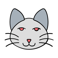 Cat face Vector Icon Fully Editable


