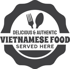 Vietnamese Food Vector Badge