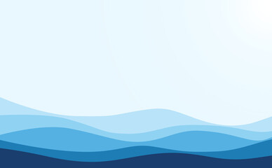 Blue water wave line deep sea pattern background