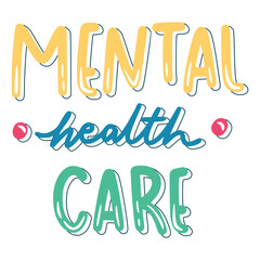 Mental Health Lettering Sticker