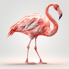Flamingo Isolated White