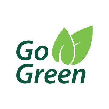 go green logo vector icon