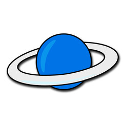 illustrazione di pianeta con anello su sfondo trasparente