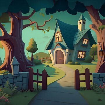 Cartoonish house 2d