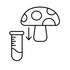 Mushroom experiment Vector Icon

