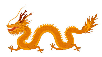 Obraz premium A dragon with oriental Chinese characteristics