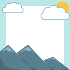 Simple vector frame with modern look (Also involves a transparent png image