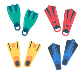 Diving fins. Underwater swimming aids. For rest during the holidays © anuwat