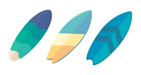 surfboard. Equipment for playing water activities that are popular in the summer.