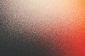 Red orange black grainy gradient background, blurry lights on dark noise texture, copy space
