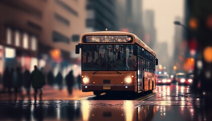 Obraz premium blurred cityscape as abstract background, generative Ai