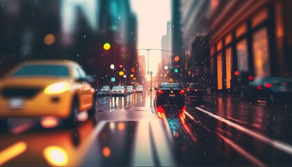 blurred cityscape as abstract background, Generative Ai