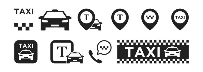 Taxi icon set © Tymofii