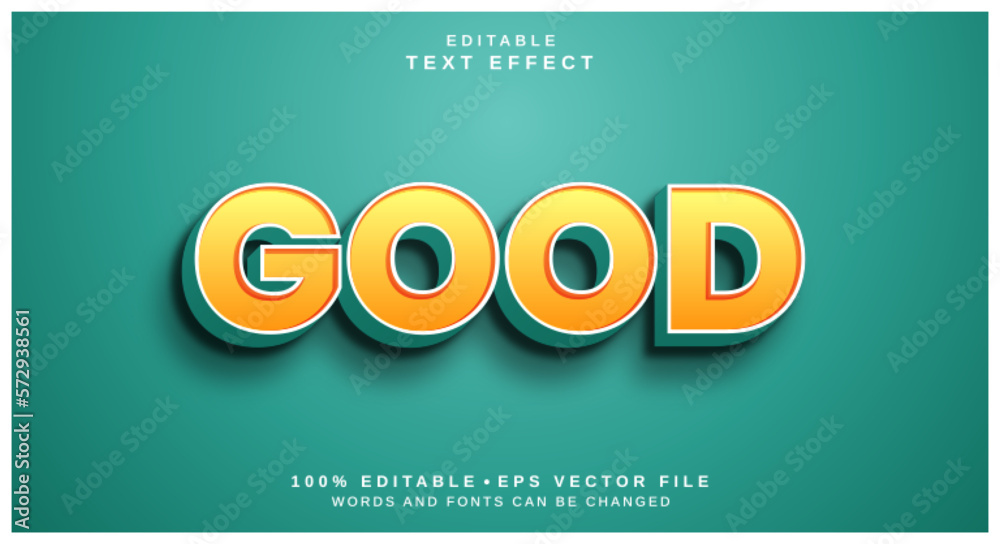 Poster editable text style effect - good text style theme.