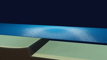 Tsunami creation 3d animation with plate tectonics