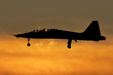 Fighter Jet in Flight. Action photograph of Fast Jet military aeroplane on a combat mission