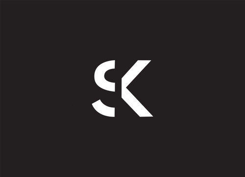 SK, Letters Abstract Logo Monogram logo design
