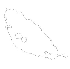 Outline of the lake Nicaragua map