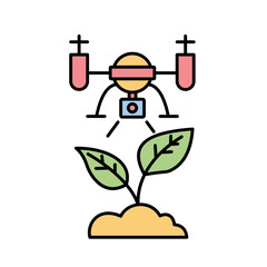 Botany drone defence Vector Icon

