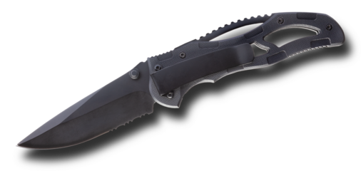 Blade out in an EDC self-defense knife withg shadow