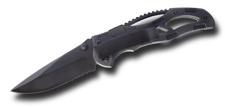 Blade out in an EDC self-defense knife withg shadow
