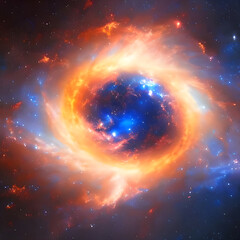 backgrond space, galaxy light, black hole