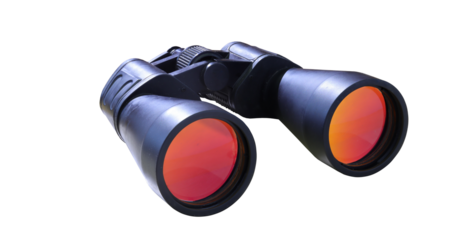 dusty old binoculars with transparent background