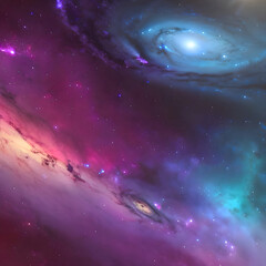 background blue and purple galaxy in space