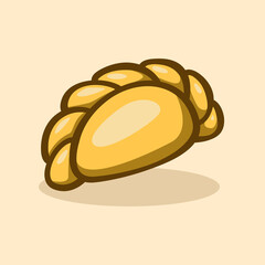 pastry food cartoon illustration concept