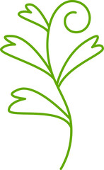 decorative leaves line illustration